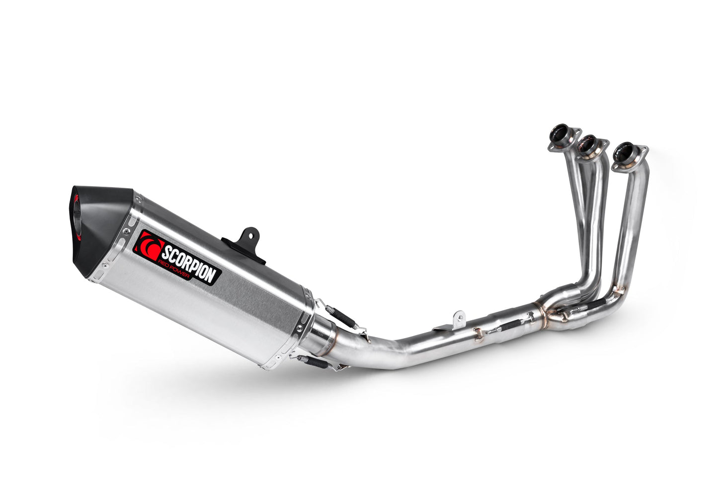 Yamaha MT-09 (INC SP)Serket Full System - Brushed Stainless Steel Sleeve - Scorpion Exhaust