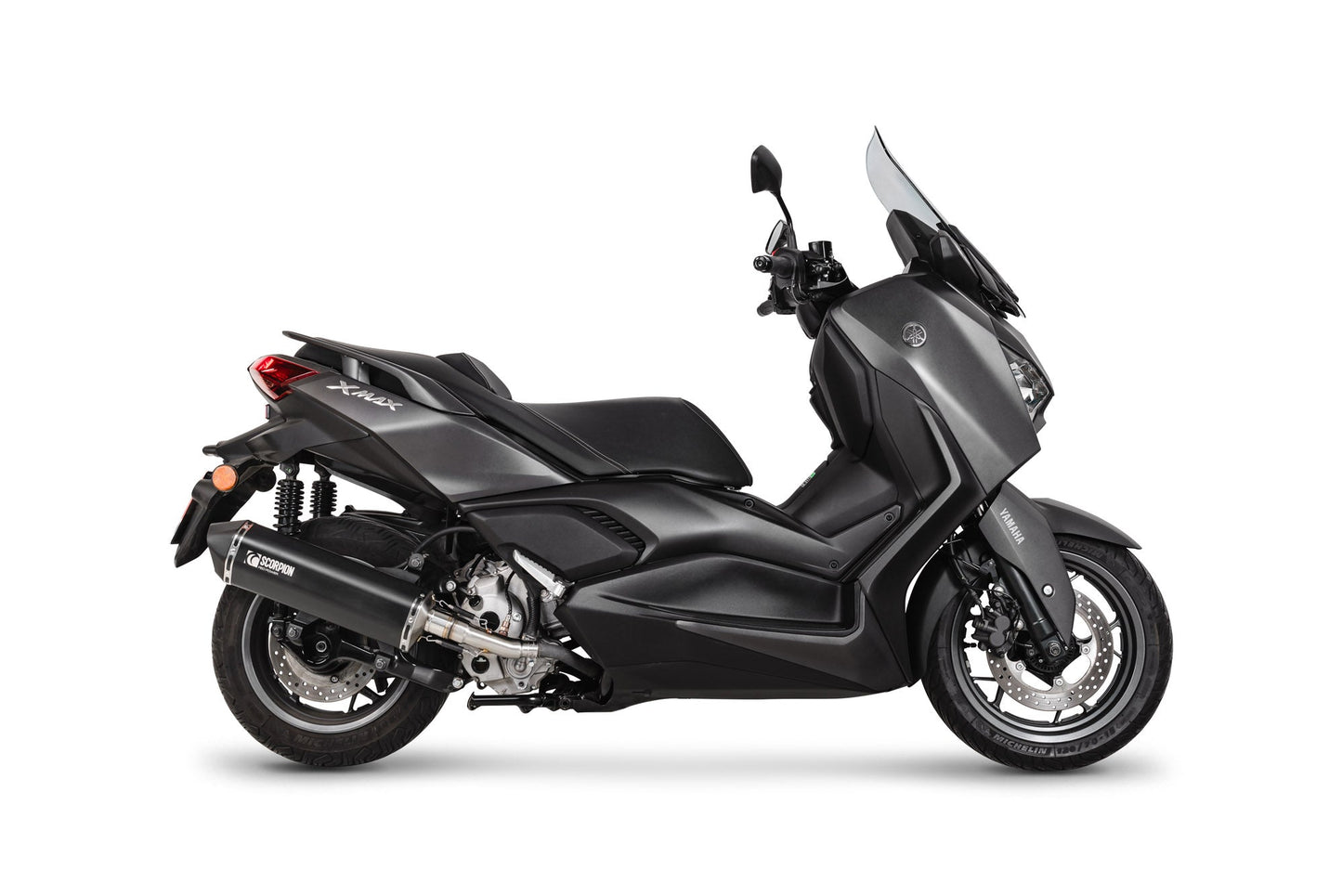 Yamaha X-Max 300 Euro 5 Serket Parallel Slip-on - Black Ceramic Coated Sleeve - Scorpion Exhaust