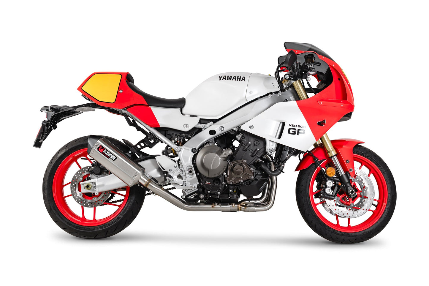 Yamaha XSR 900 GP Serket Full System - Brushed Stainless Steel Sleeve - Scorpion Exhaust