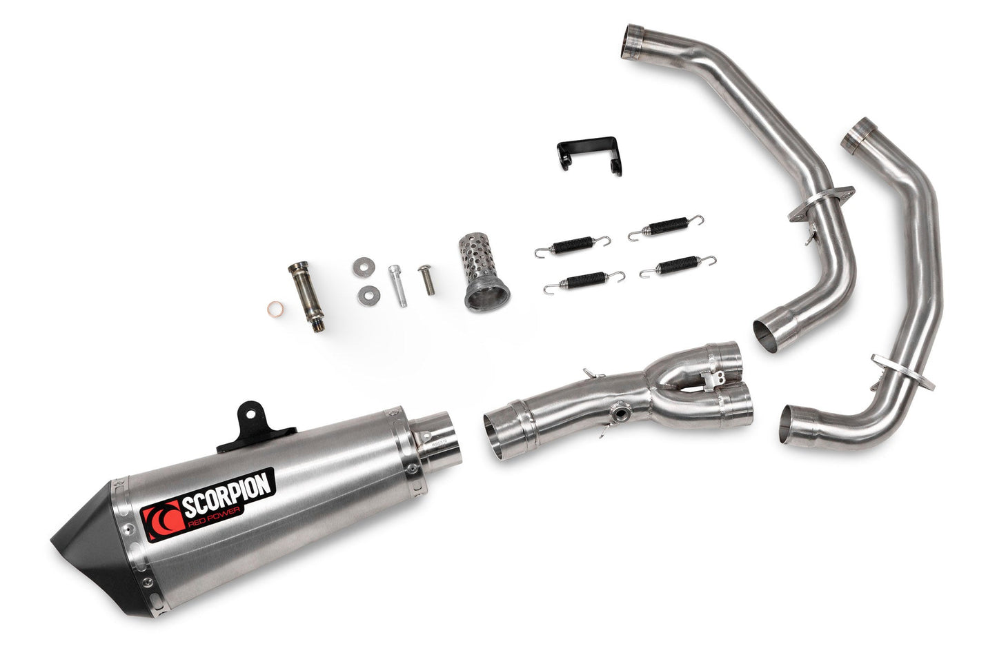 Yamaha MT-07 Euro 5+Serket Taper Full System - Brushed Stainless Steel Sleeve - Scorpion Exhaust
