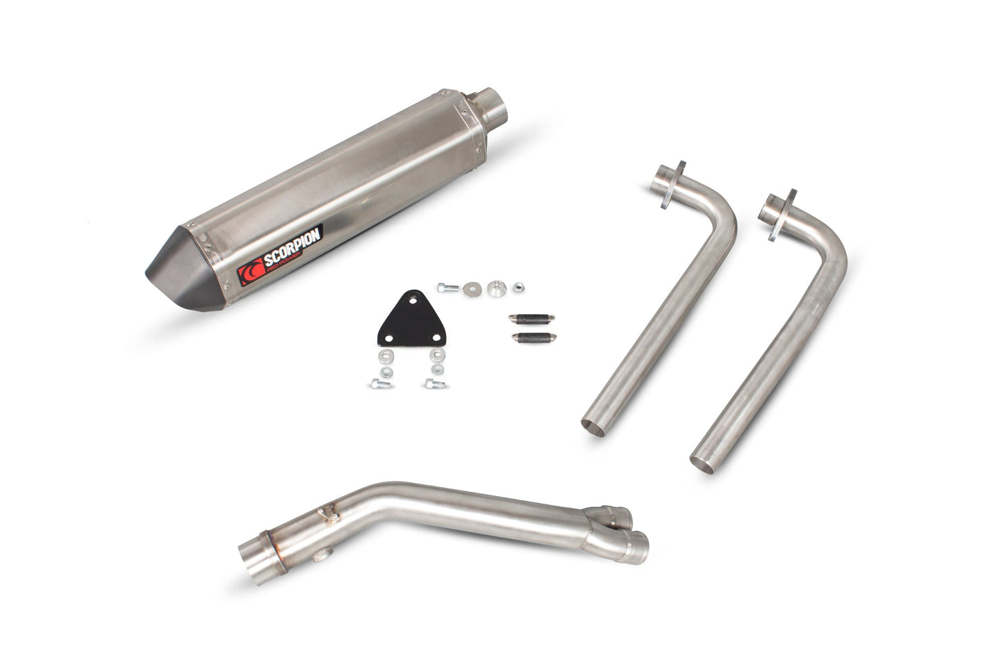 Yamaha T-Max 530 Serket Parallel Full System - Brushed Stainless Steel Sleeve - Scorpion Exhaust