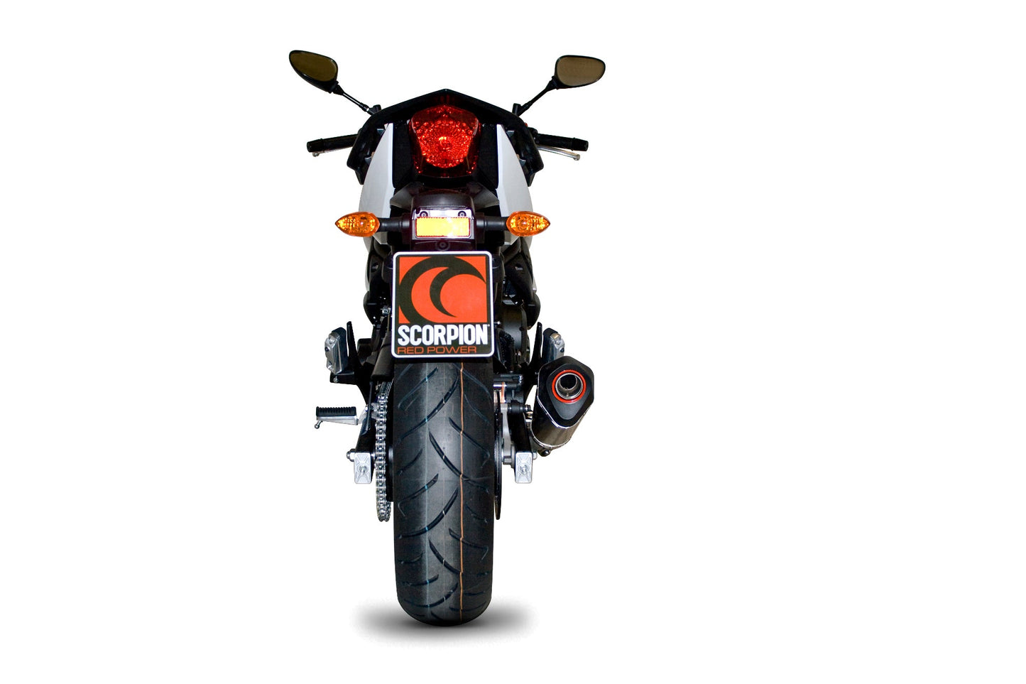 Yamaha XJ6 Serket Taper Slip-on - Brushed Stainless Steel Sleeve - Scorpion Exhaust