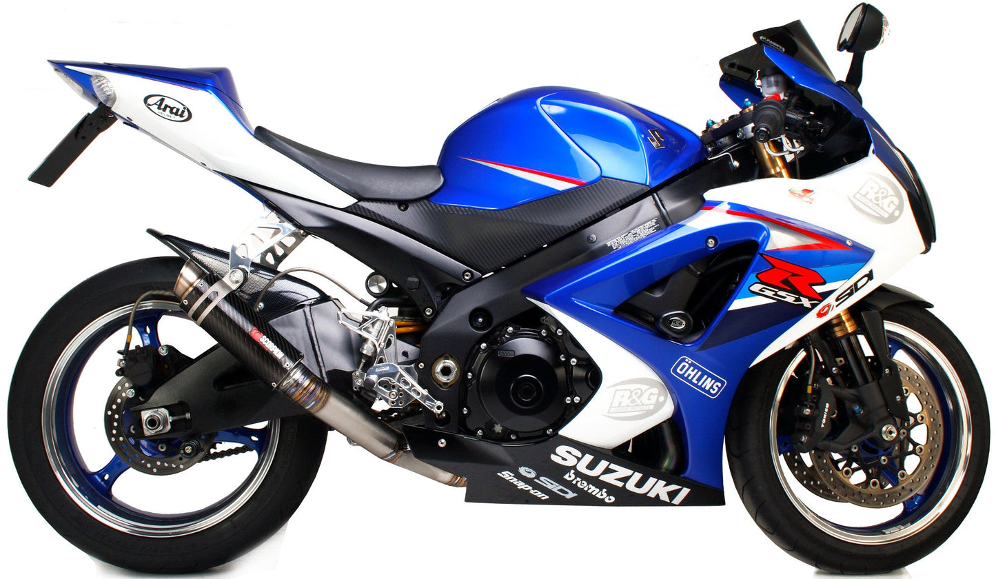 Suzuki GSX-R1000 RP1-GP Slip-on - Carbon Fibre Sleeve, Removes Factory catalyst - Scorpion Exhaust