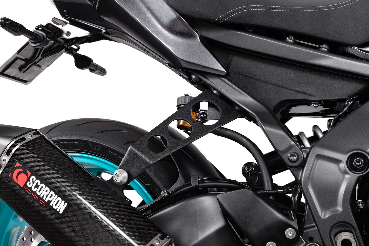 Yamaha MT-09 Footrest Delete Kit - Silencer & Brake Fluid Reservoir Mounting Brackets - Scorpion Exhaust