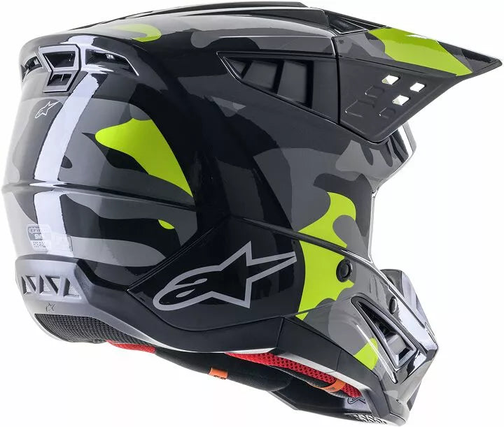 Alpinestars Supertech M5 Rover Helmet Black Fluro Green Adult