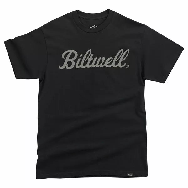 BILTWELL TEE SCRIPT GREY BLACK