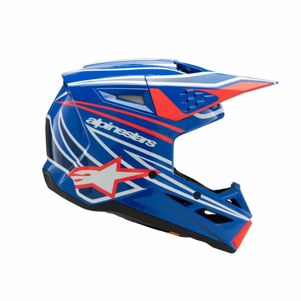 Alpinestars Supertech M3 Wurx Helmet Youth Black Blue Red White