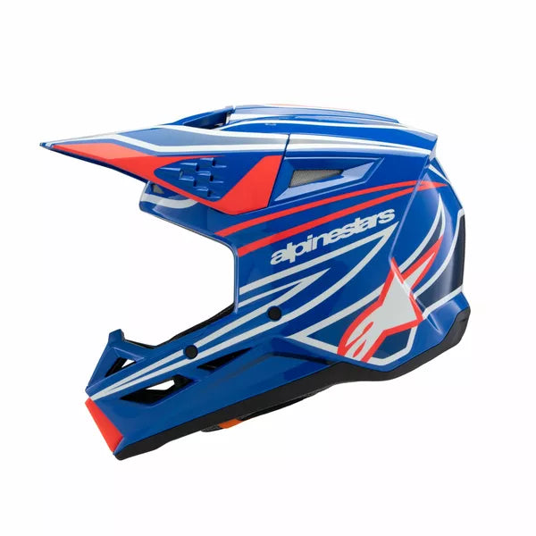 Alpinestars Supertech M3 Wurx Helmet Youth Black Blue Red White