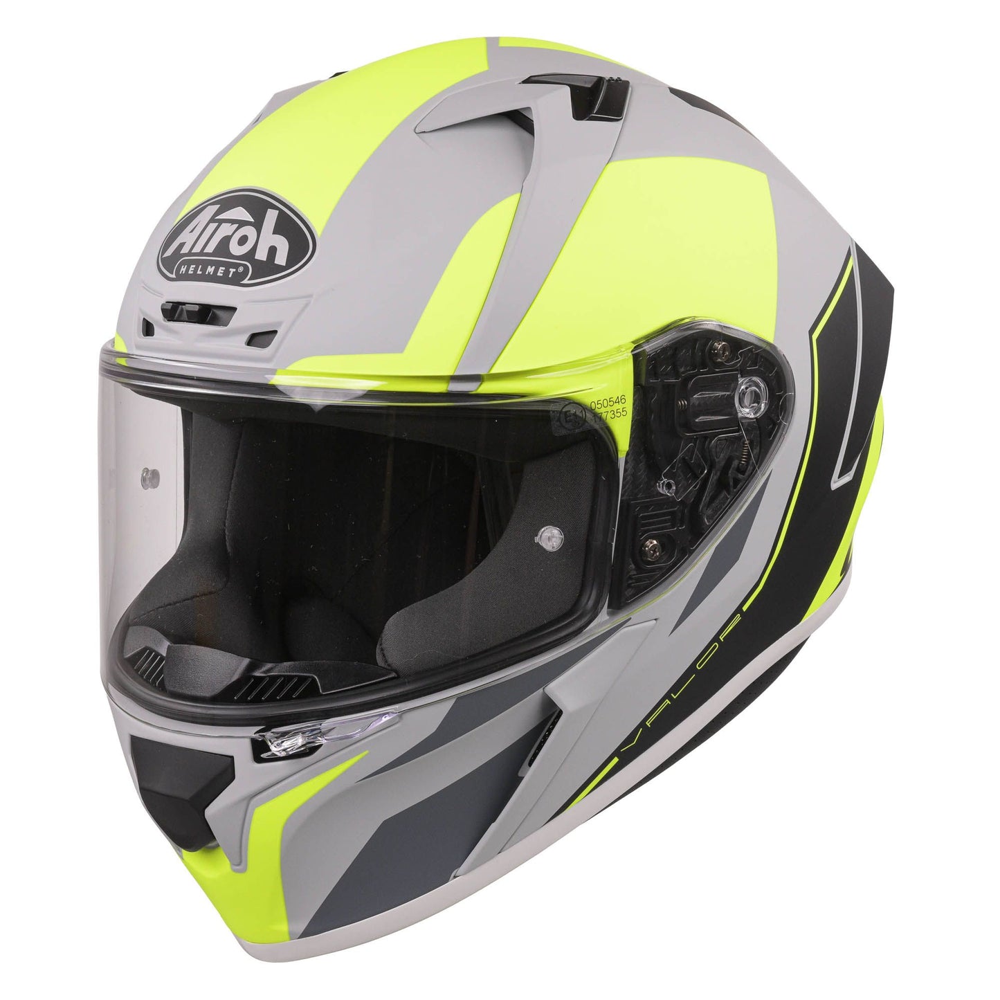 Airoh Valor Full Face Motorcycle Helmet Matt WINGS FLURO YELLOW
