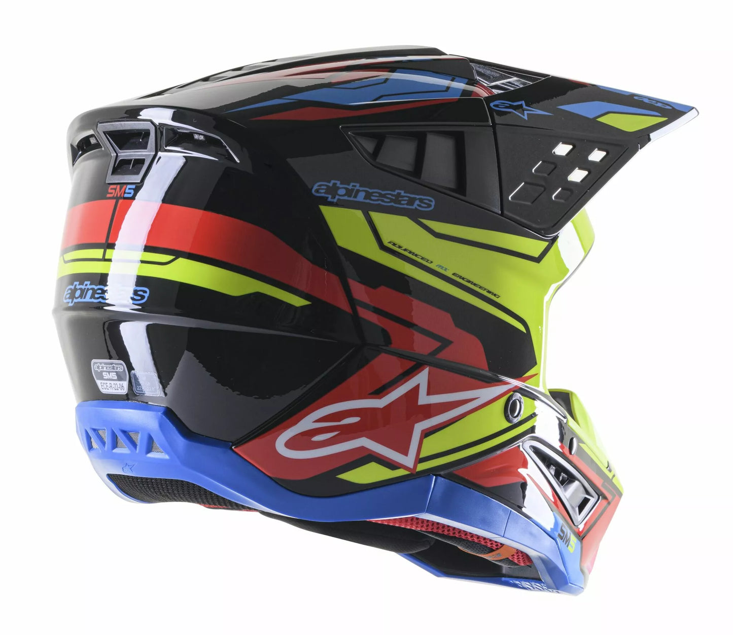 Alpinestars Supertech M5 Action 2 Helmet Black Gloss Yellow Adult