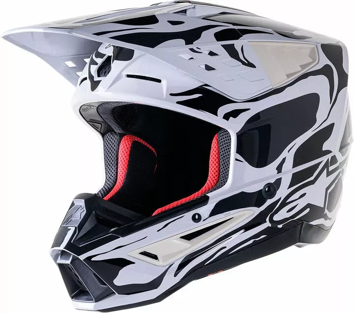 Alpinestars Supertech M5 Mineral Helmet White Black Adult
