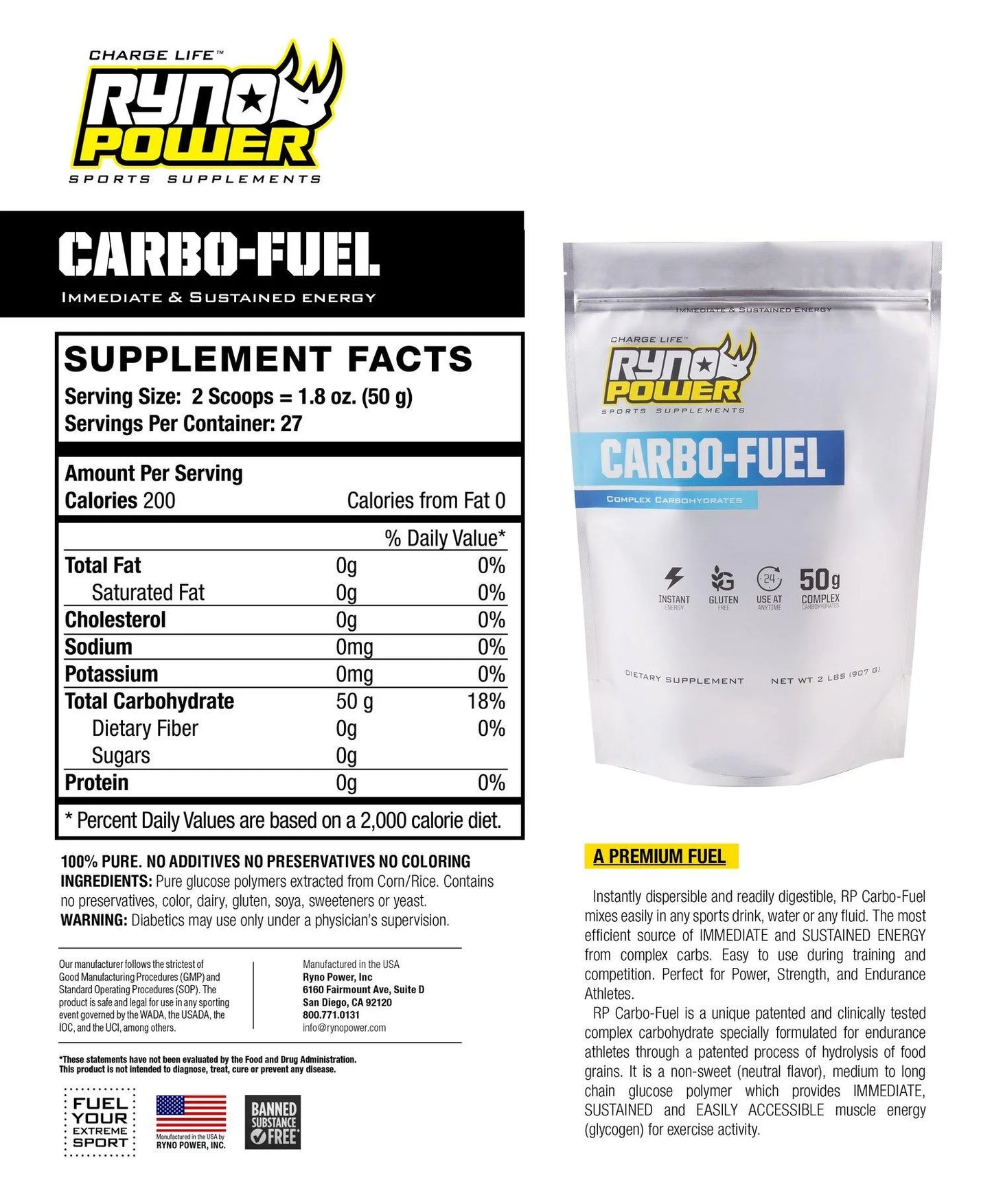 Carbo-Fuel 1LB - RYNO POWER