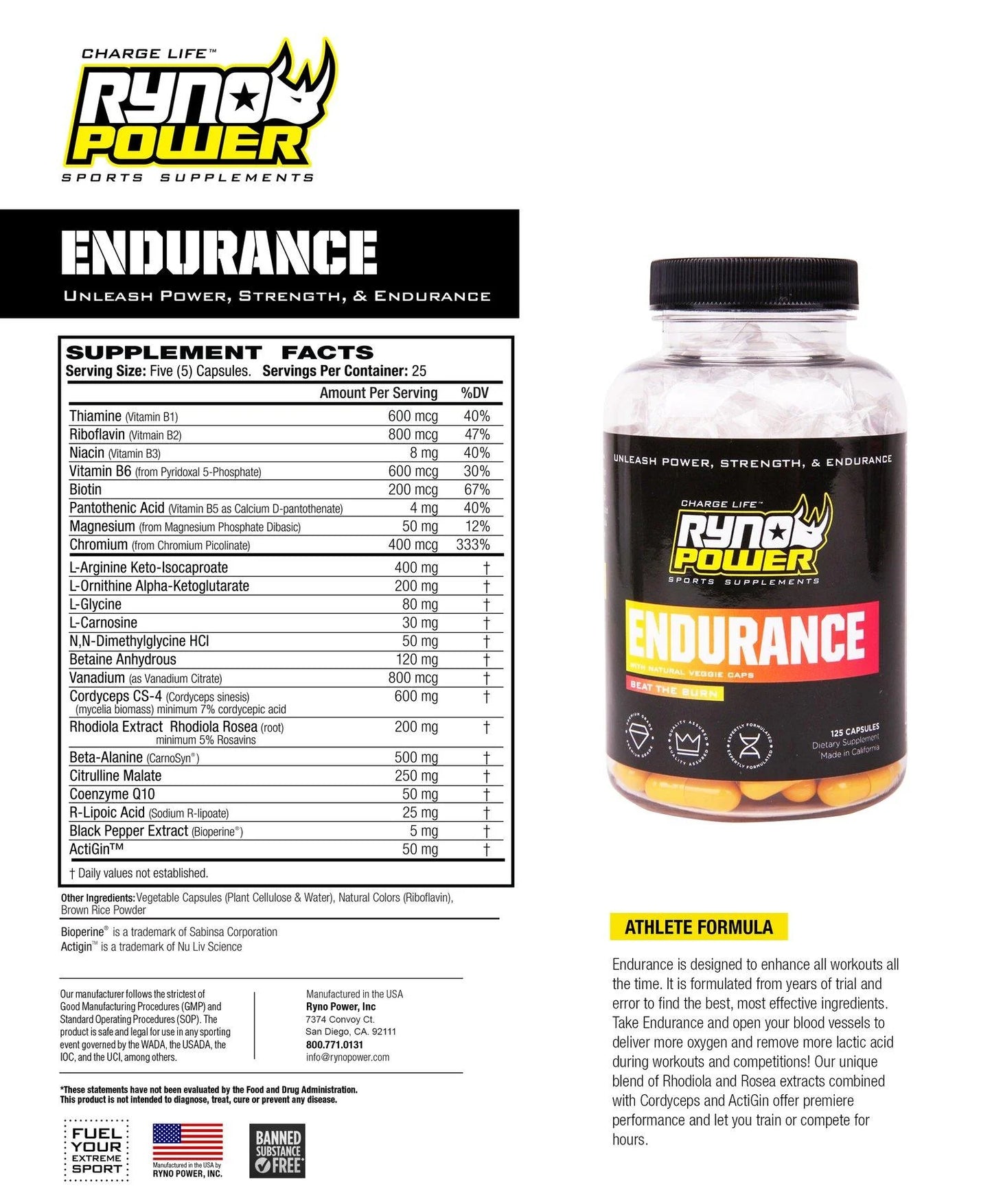 Pre-Race Pack Single Serving - RYNO POWER