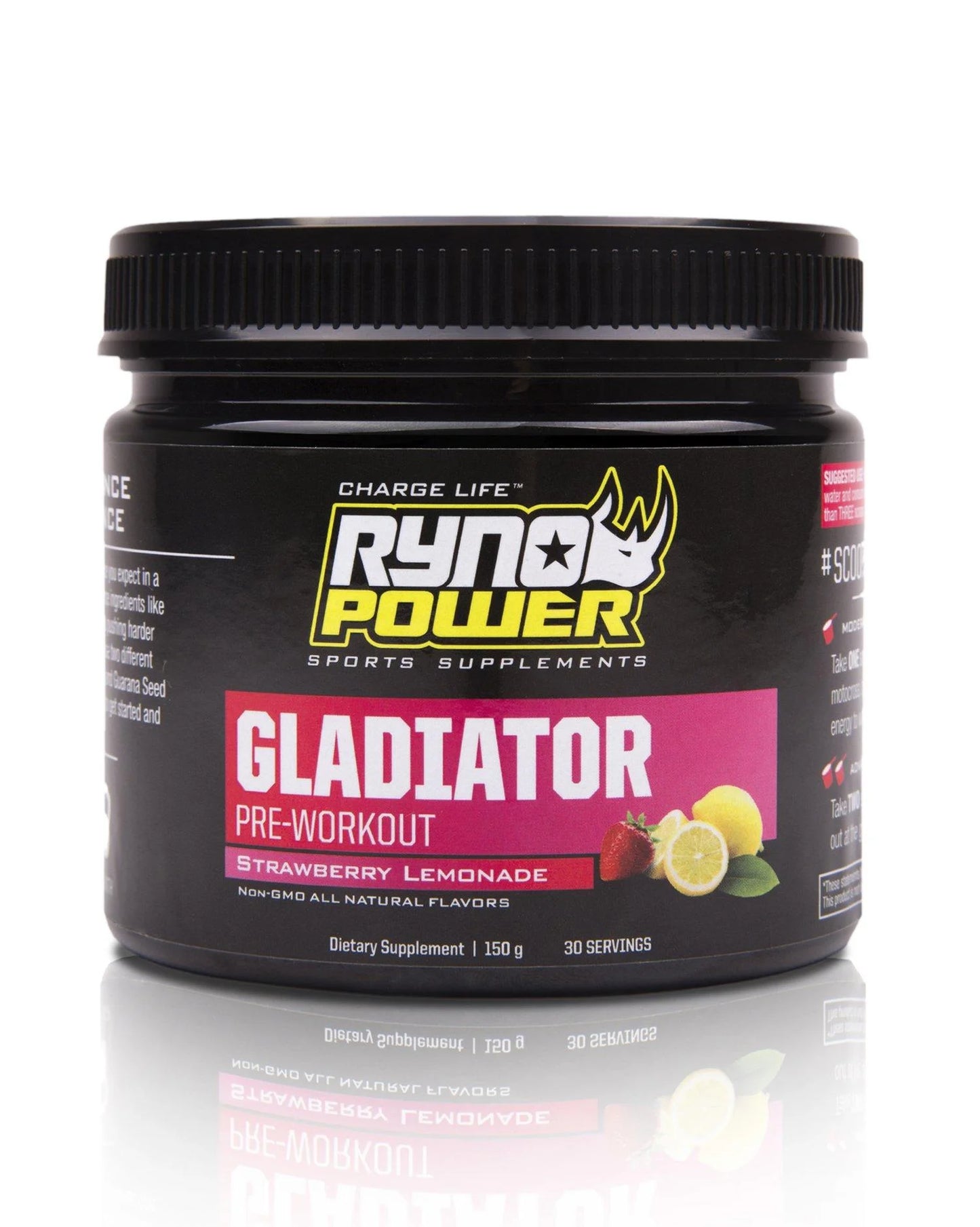 Gladiator Pre-Workout Strawberry Lemonade - RYNO POWER