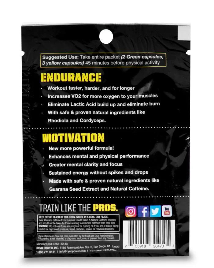 Pre-Race Pack Single Serving - RYNO POWER
