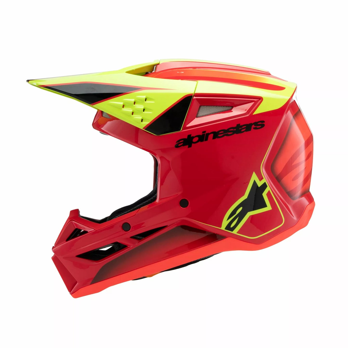 Alpinestars Supertech M3 Fray Helmet Red Yellow Youth