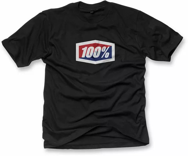 100% T Shirt Tee OFFICIAL Black Motorcycle Apperal
