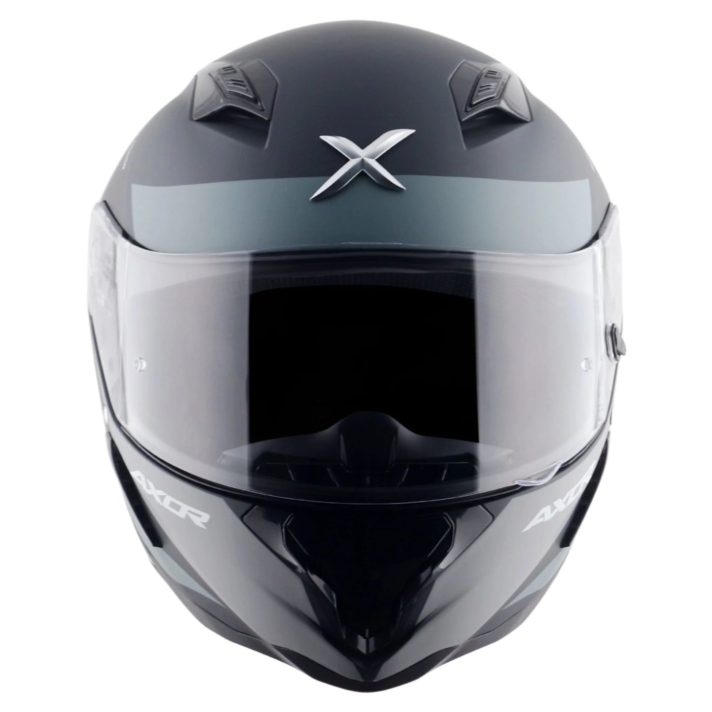 Axor Hunter SH890 Full Face Motorcycle Helmet Black Grey Matt FREE Smoked Visor