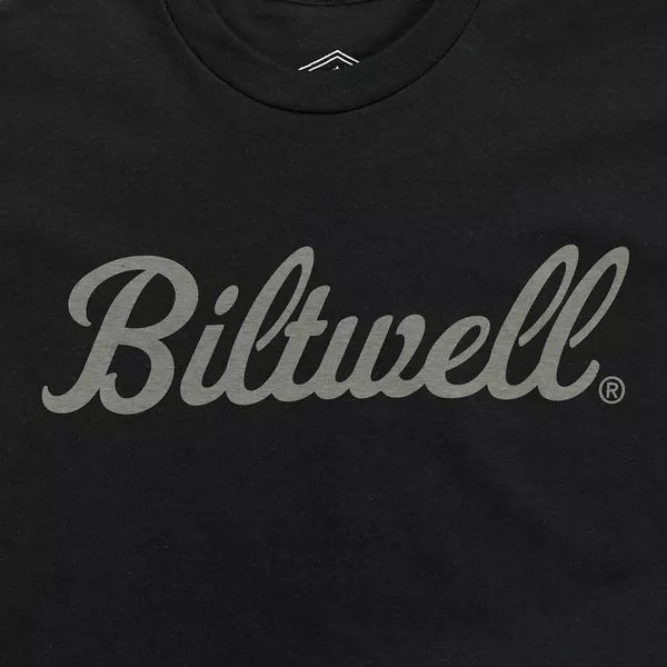 BILTWELL TEE SCRIPT GREY BLACK