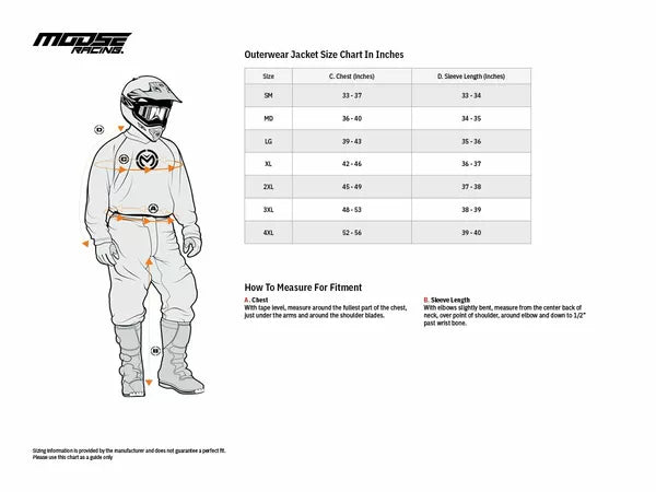 SUPER WARM Motorcycle Motorbike Jacket Black Moose Racing Distinction Casual