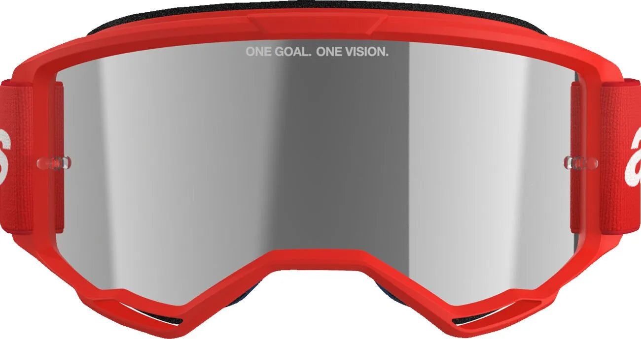Alpinestars Vision 3 Wordmark Goggles Red Adult