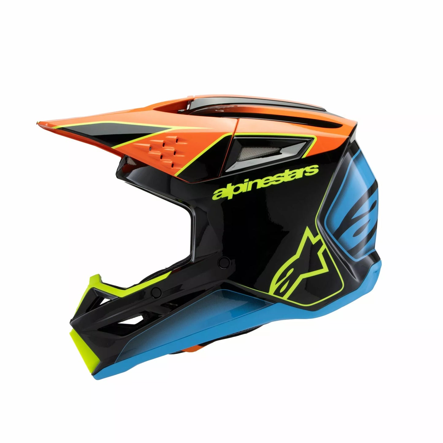 Alpinestars Supertech M3 Fray Helmet Blue Orange Youth