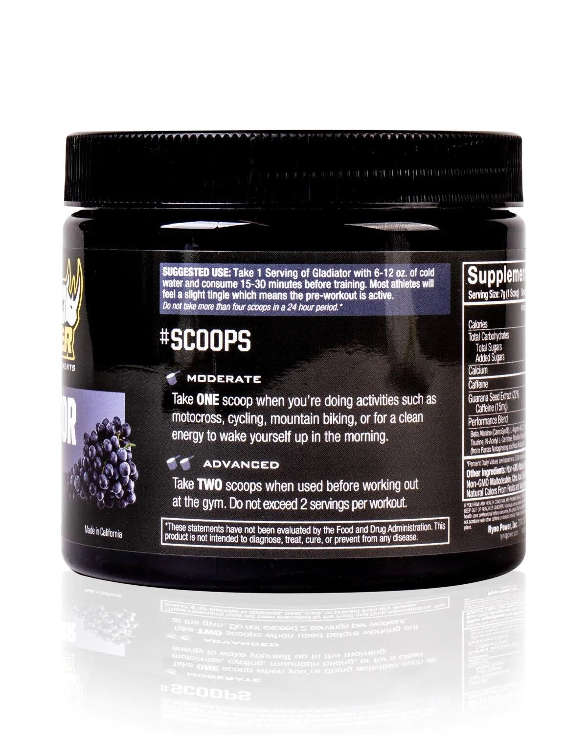 Gladiator Pre-Workout Grape - RYNO POWER