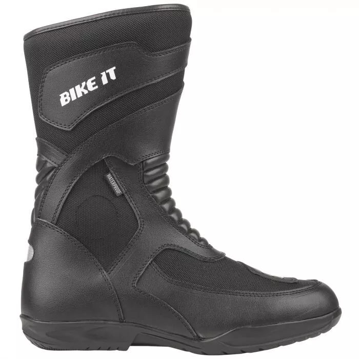 Adventure Touring Boot Bike It Veles Black Waterproof Motorcycle Motorbike Road