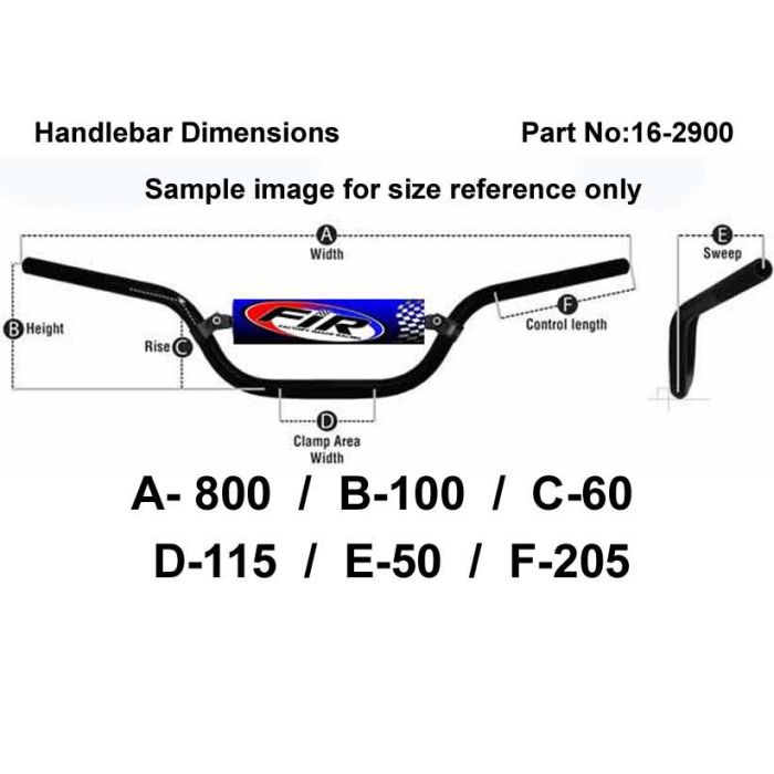 MOTOCROSS 7/8" 22mm MX ENDURO HANDLEBARS BRACED BAR