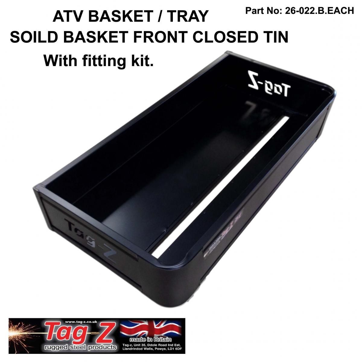 ATV STEEL CARGO RACK / SOLID BASKET, SIZE: 91x44x16cm TAG-Z, WITH FITTING KIT