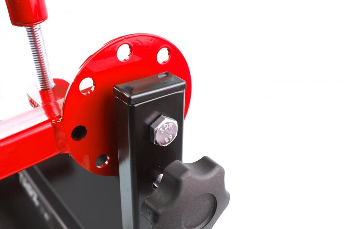 MOTORCYCLE ENGINE STAND HOLDER & PAN REBUILD RED BLACK ENGINE STAND
