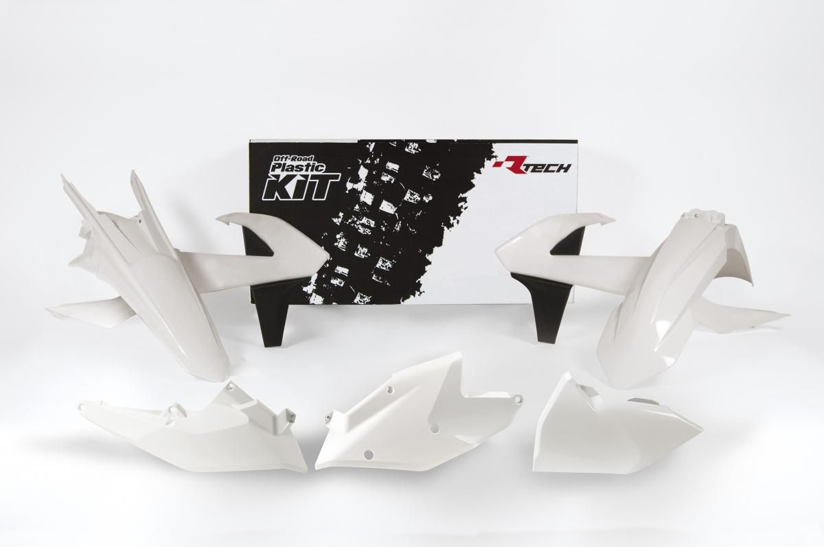 PLASTIC KIT RTECH KTM EXC 250/300 EXC-F 250/350/450/500 XC-W 125/150 2017-2019 WHITE