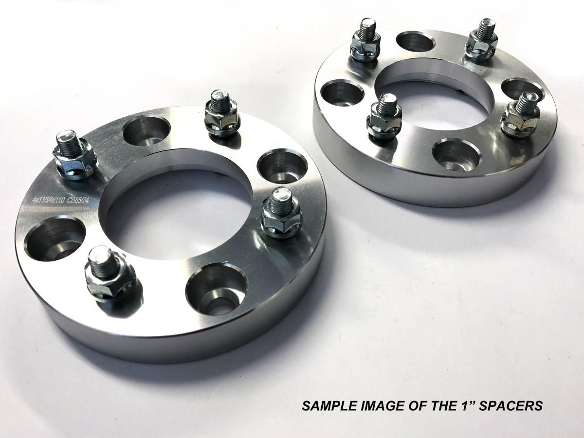 ATV WHEEL SPACERS PAIR 4x115 TO 4x110 1 INCH M10x1.25mm BRONCO AC-06670