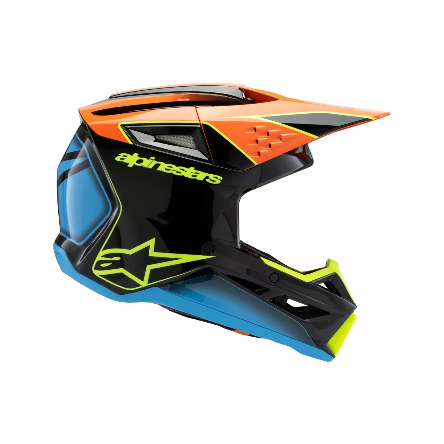 Alpinestars Supertech M3 Fray Helmet Blue Orange Youth