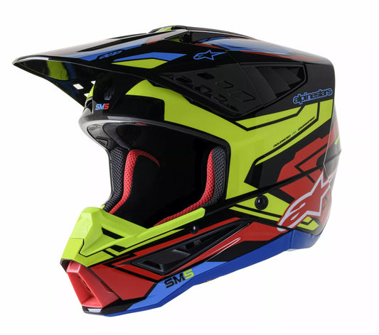 Alpinestars Supertech M5 Action 2 Helmet Black Gloss Yellow Adult