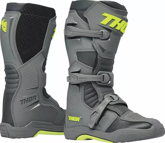 Adults Motocross Thor Blitz XR Off Road Motorbike 2024 MX Dirt Bike Boots Grey
