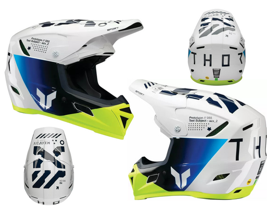 Thor Reflex Sport Strike MIPS MX Motocross Helmet Yellow / White / Blue