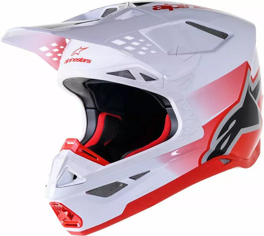 Alpinestars Supertech M10 Unite Helmet Black Gloss Red White Adult