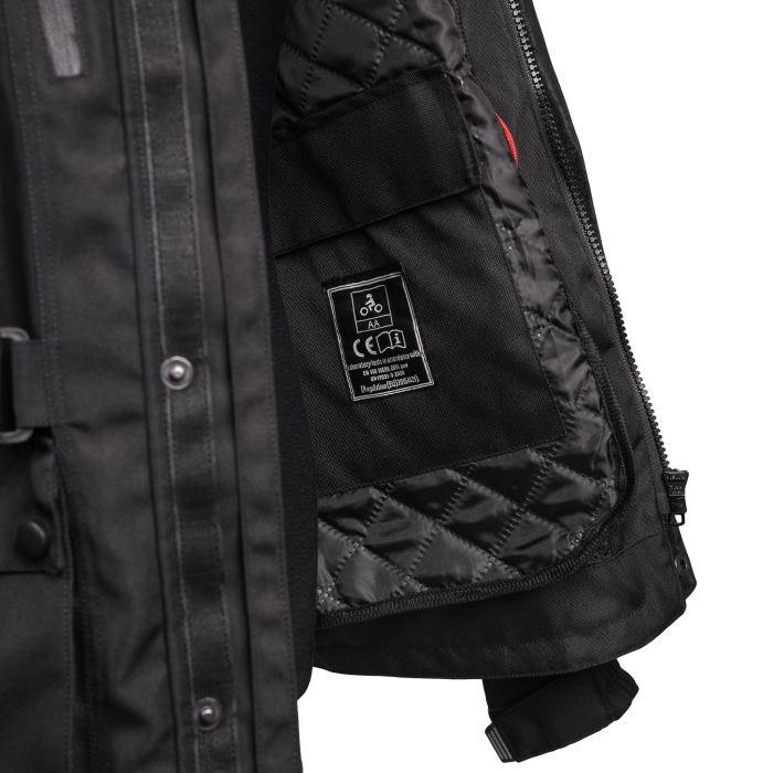 Adventure Touring Motorcycle Jacket Bike It Triple Black All-Weather Waterproof
