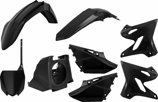 YAMAHA YZ125/YZ250 POLISPORT PLASTIC KIT FORK GUARDS RESTYLE 2022 BLACK