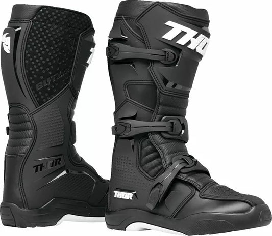 Adults Motocross Thor Blitz XR Off Road Motorbike 2024 MX Dirt Bike Boots Black