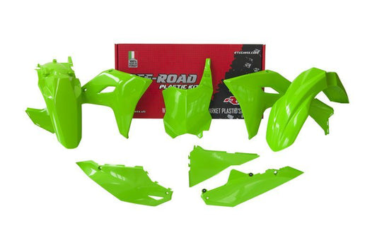 PLASTIC KIT RTECH KAWASAKI KXF250 KXF450 2024-2025 NEON GREEN