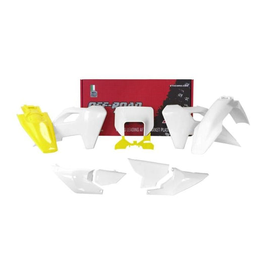 PLASTIC KIT RTECH HUSQVARNA TE FE 150-500 2024 OEM WHITE