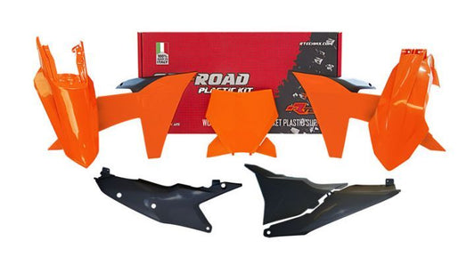 RTECH Plastic Kit KTM SX SXF XC XCF 125 - 450 2023-2024 Orange Black