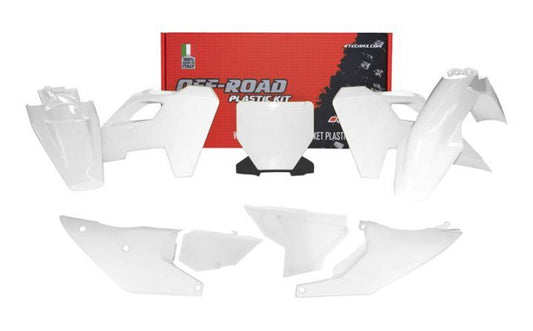 PLASTIC KIT RTECH HUSQVARNA TC125/250 TX300 FC250/350/450 FX350/450 2023-2024 WHITE