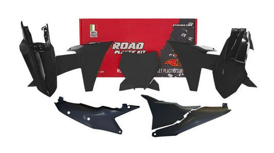 RTECH Plastic Kit KTM SX SXF XC XCF 125 - 450 2023-2024 BLACK
