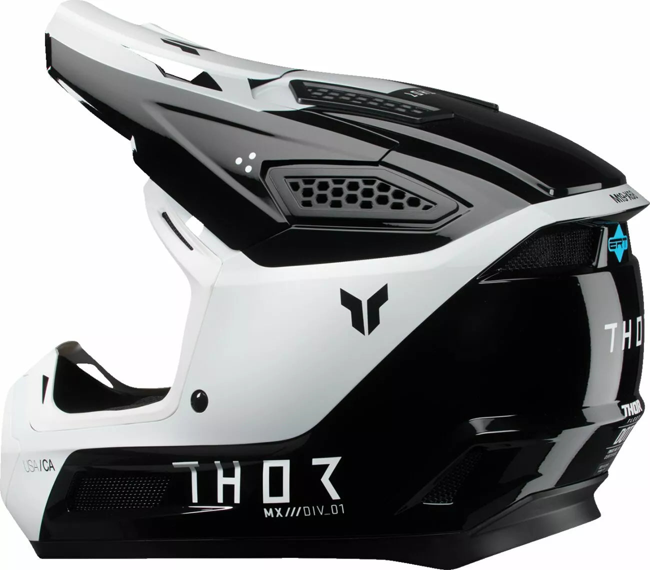 THOR Fleet Storm Helmet NEW 2025 Motocross Helmet Adult BLACK WHITE