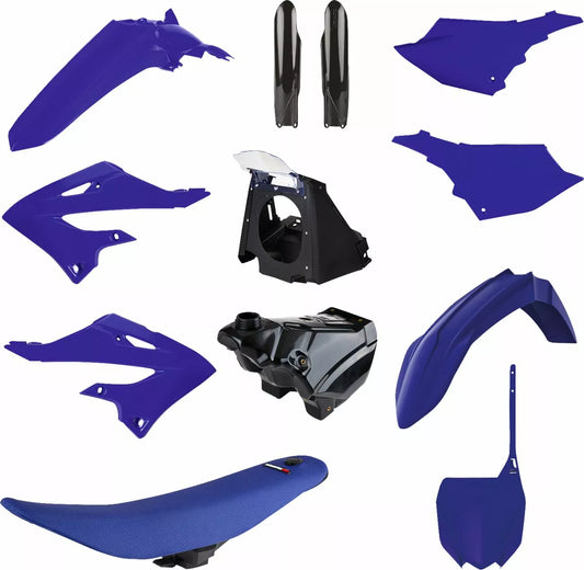 YAMAHA YZ 125 YZ 250 Restyle Plastic Kit 2002 - 2021 POLISPORT Full Kit BLUE