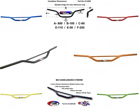 MOTOCROSS 7/8" 22mm MX ENDURO HANDLEBARS BRACED BAR