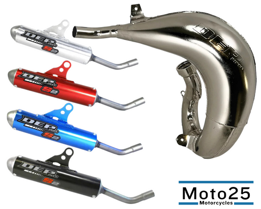 DEP Exhaust FULL SYSTEM- KTM SX85 GASGAS MC85 HUSQVARNA TC85 2025 Front Pipe + Silencer Nickel NEW